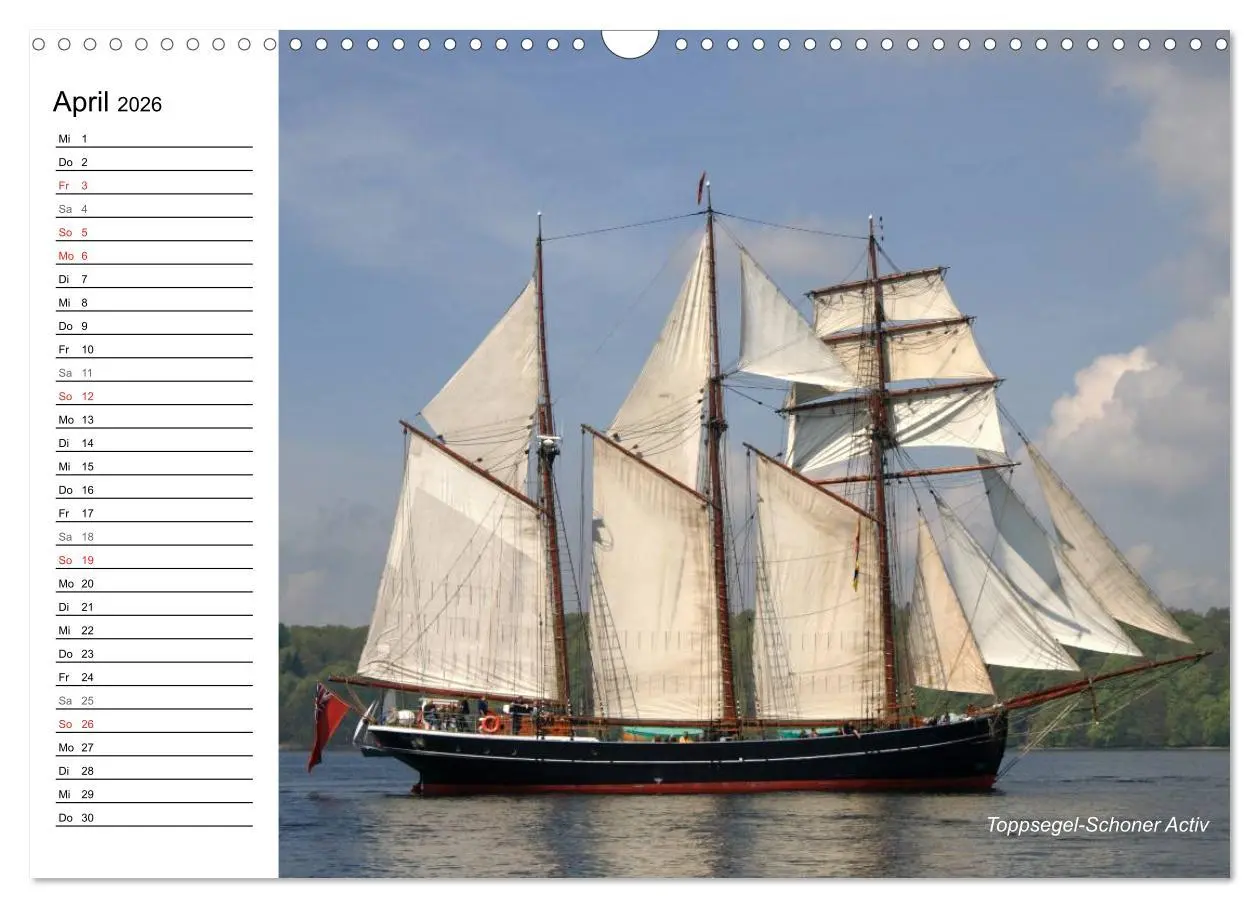 Bild: 9783457972991 | Traditionsschiffe auf der Ostsee (Wandkalender 2026 DIN A3 quer),...