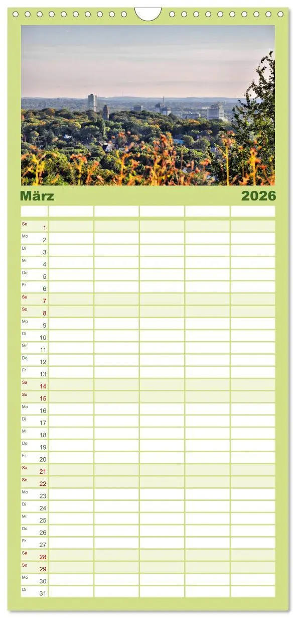 Bild: 9783516512991 | Familienplaner 2026 - Bochum mit 5 Spalten (Wandkalender, 21 x 45...