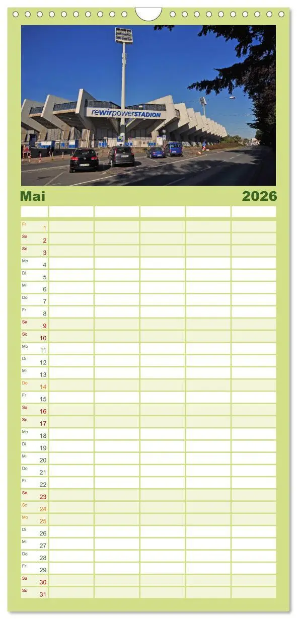 Bild: 9783516512991 | Familienplaner 2026 - Bochum mit 5 Spalten (Wandkalender, 21 x 45...
