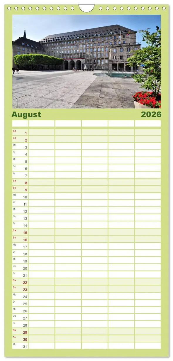Bild: 9783516512991 | Familienplaner 2026 - Bochum mit 5 Spalten (Wandkalender, 21 x 45...