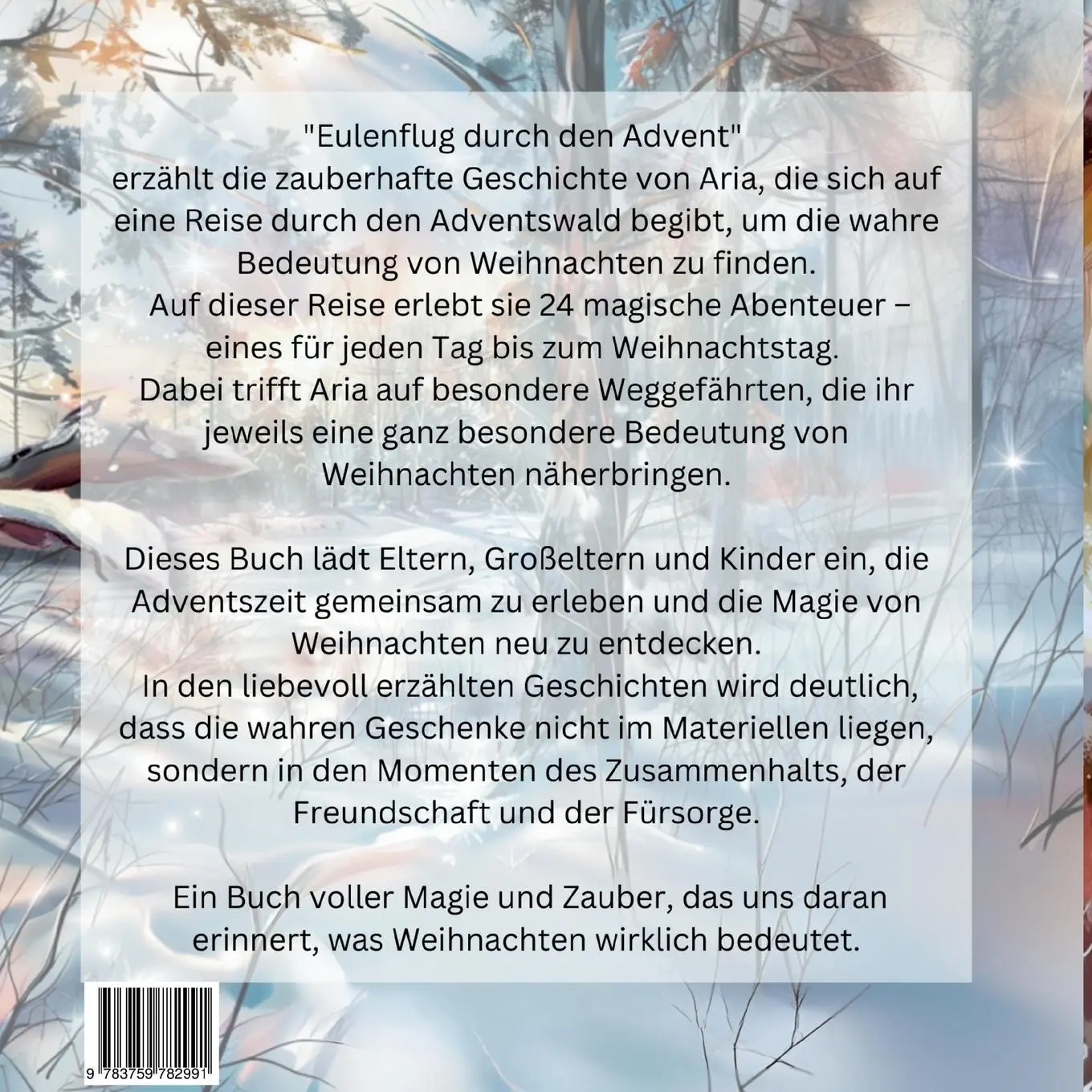 Rückseite: 9783759782991 | Eulenflug durch den Advent | Anna-Maria Böswald | Taschenbuch | 56 S.