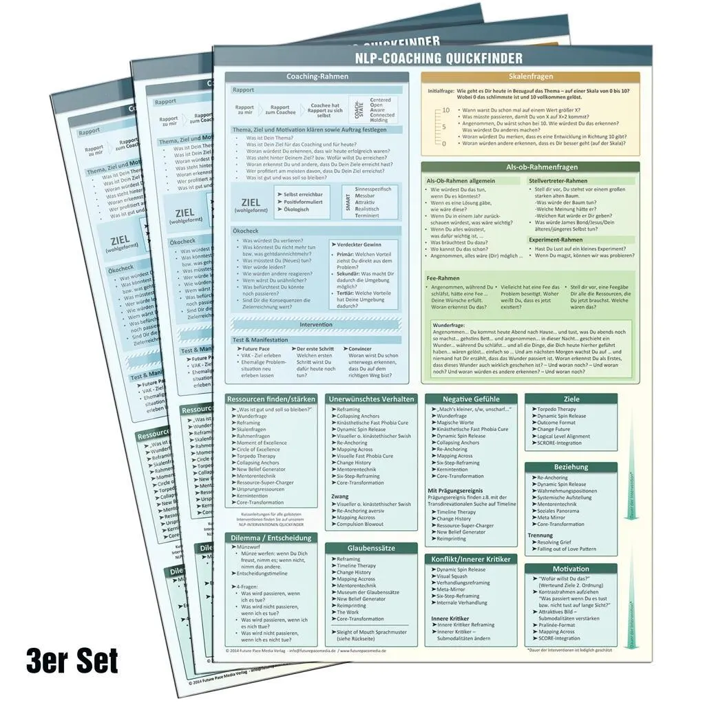 Cover: 641243563091 | [3er-Set] NLP COACHING QUICKFINDER (2023) - Praktische...