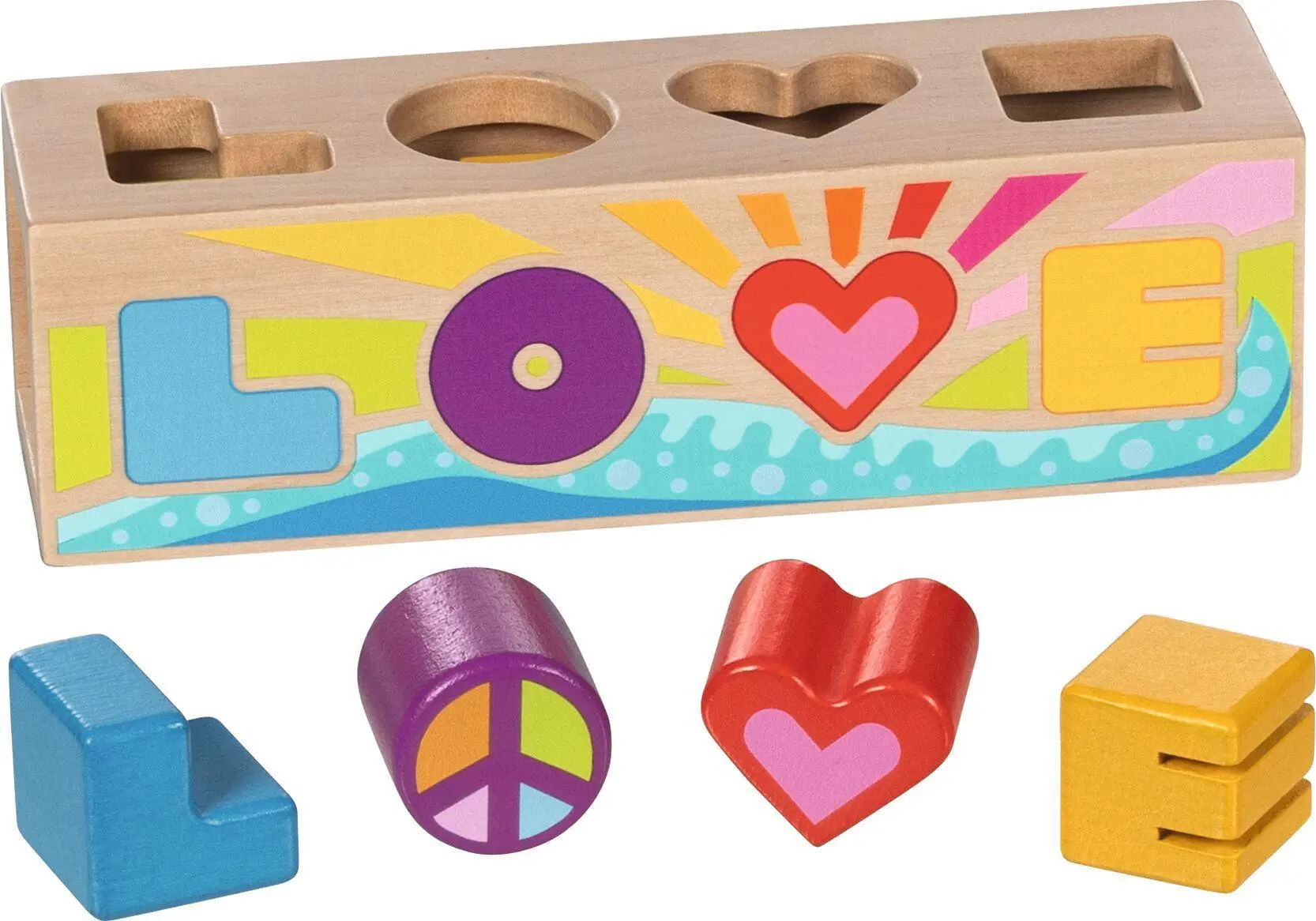 Cover: 4013594583091 | Sort Box LOVE | 24 x 7 x 7 cm, Holz, 4 Teile, per Stück | Spielzeug