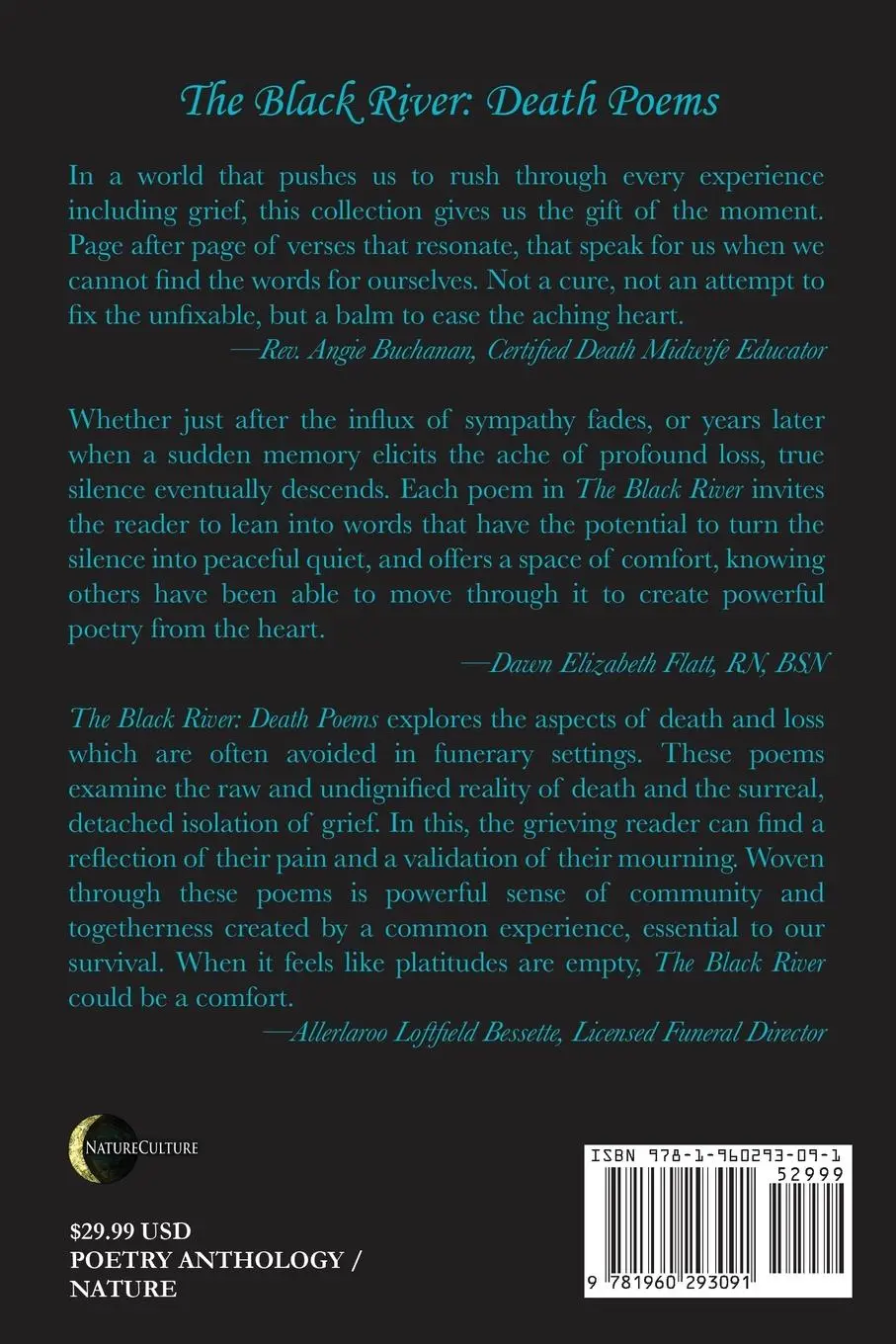 Rückseite: 9781960293091 | The Black River | Death Poems | Deirdre Pulgram-Arthen | Taschenbuch