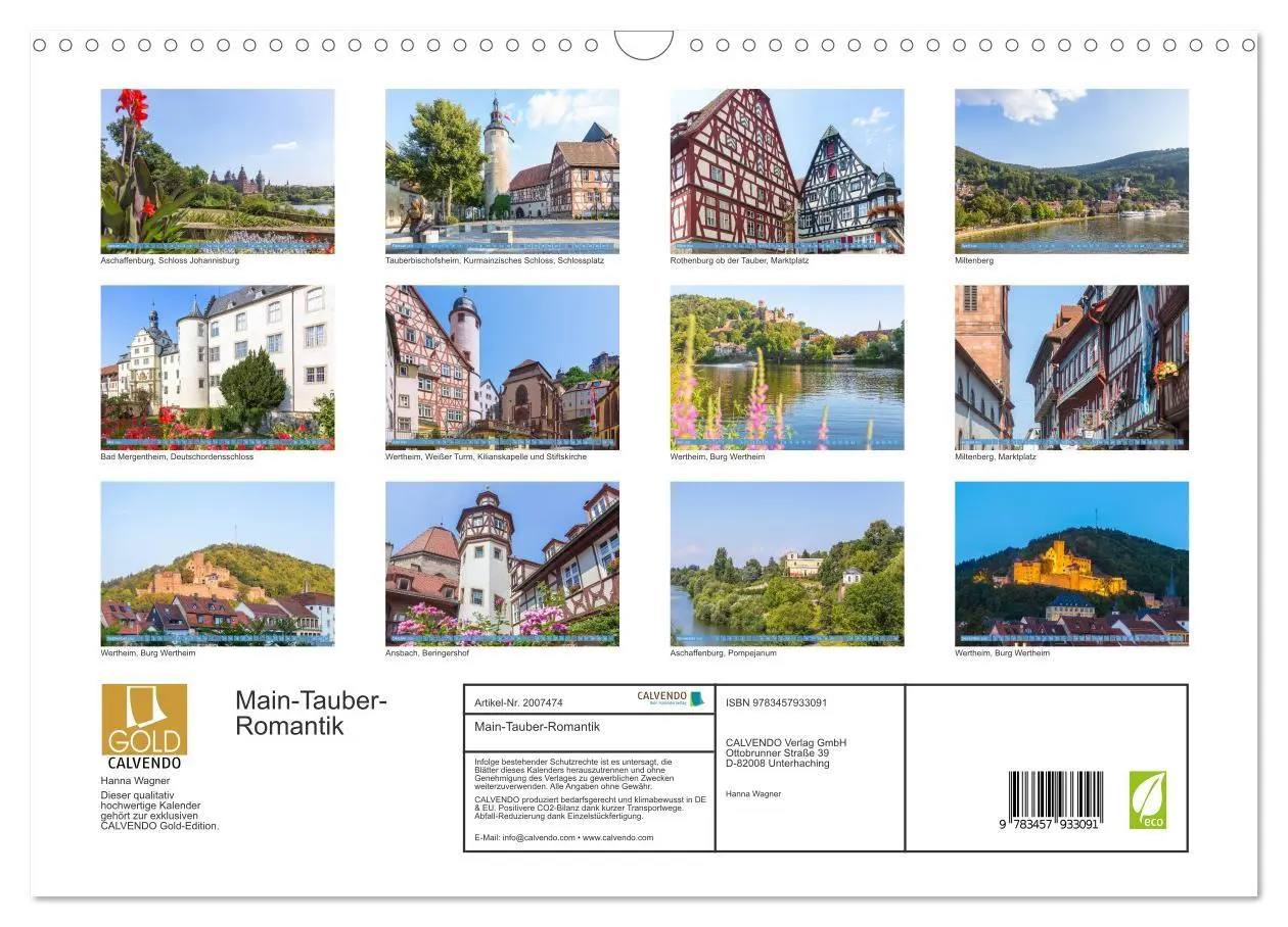 Bild: 9783457933091 | Main-Tauber-Romantik (Wandkalender 2026 DIN A3 quer), CALVENDO...
