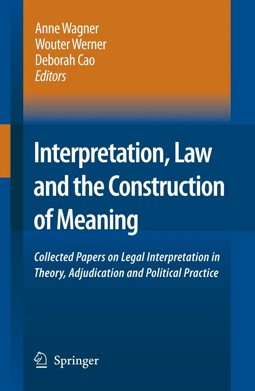 Cover: 9781402053191 | Interpretation, Law and the Construction of Meaning | Wagner (u. a.)