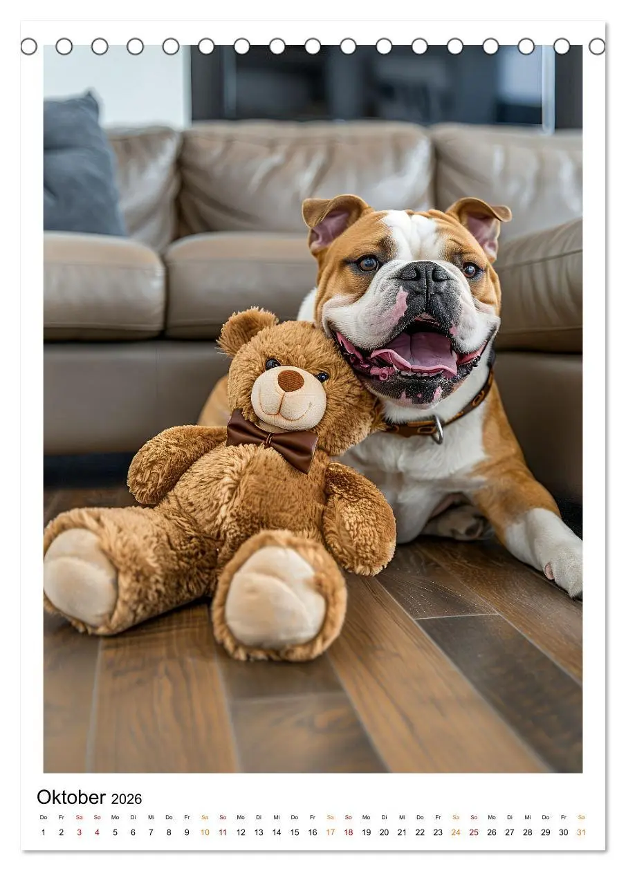 Bild: 9783516253191 | Englische Bulldogge - sanfter Kumpel (Tischkalender 2026 DIN A5...