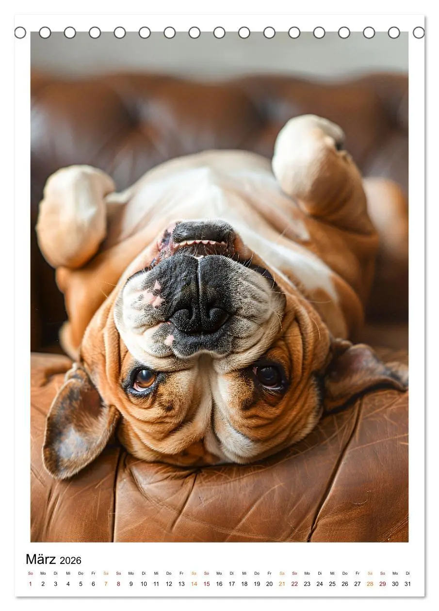 Bild: 9783516253191 | Englische Bulldogge - sanfter Kumpel (Tischkalender 2026 DIN A5...