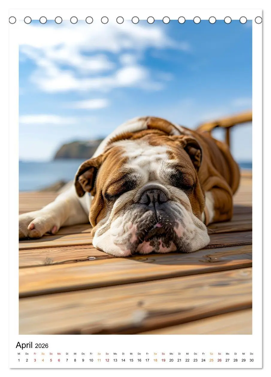 Bild: 9783516253191 | Englische Bulldogge - sanfter Kumpel (Tischkalender 2026 DIN A5...