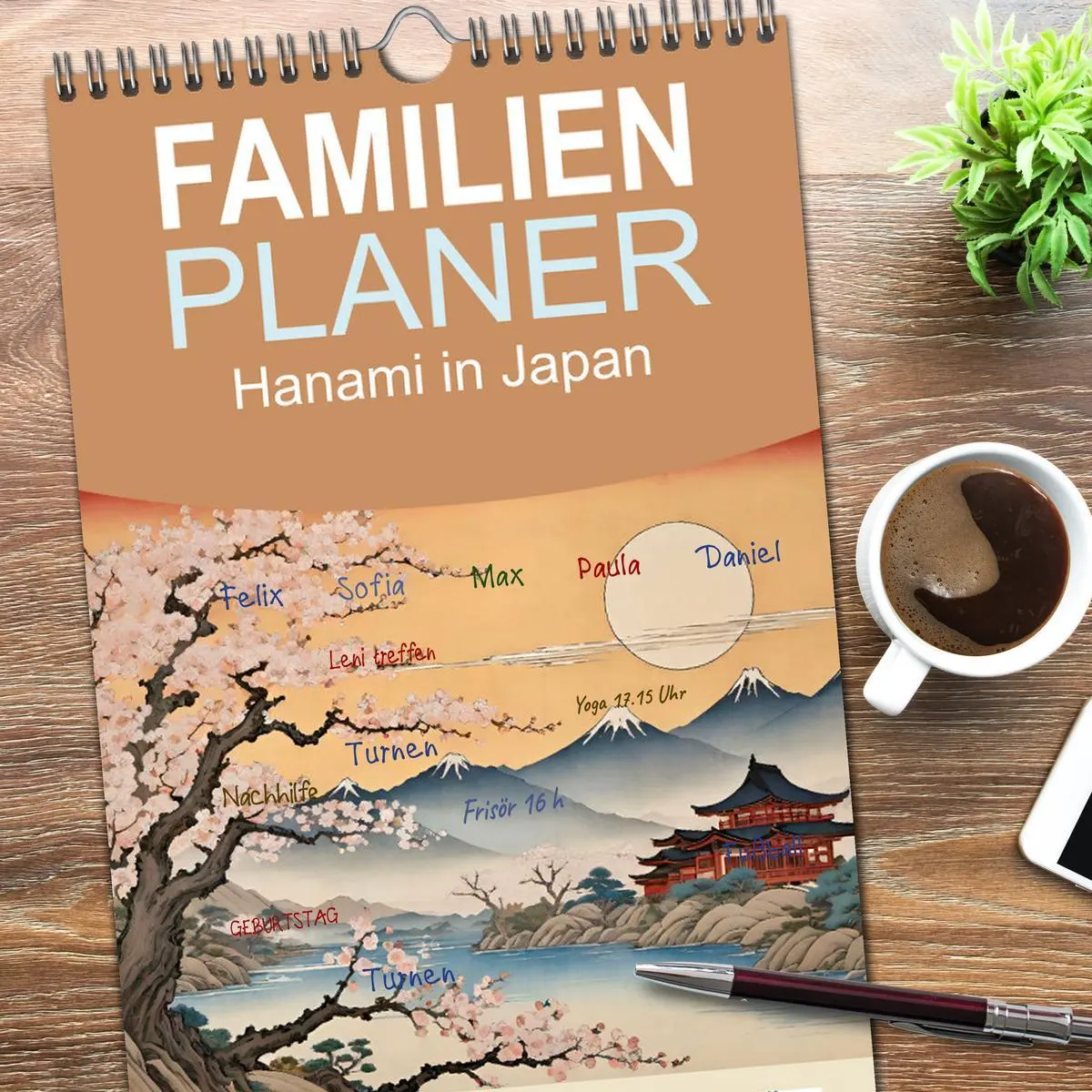 Bild: 9783516493191 | Familienplaner 2026 - Hanami in Japan mit 5 Spalten (Wandkalender,...