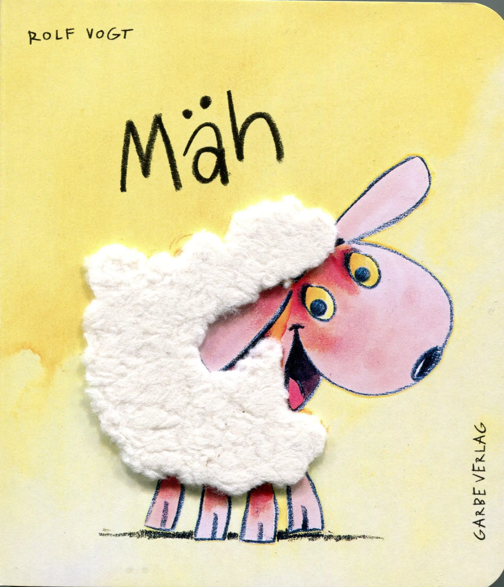 Cover: 9783930143191 | Mäh | Rolf Vogt | Buch | Mit Schaffell zum Fühlen auf Buchdeckel.