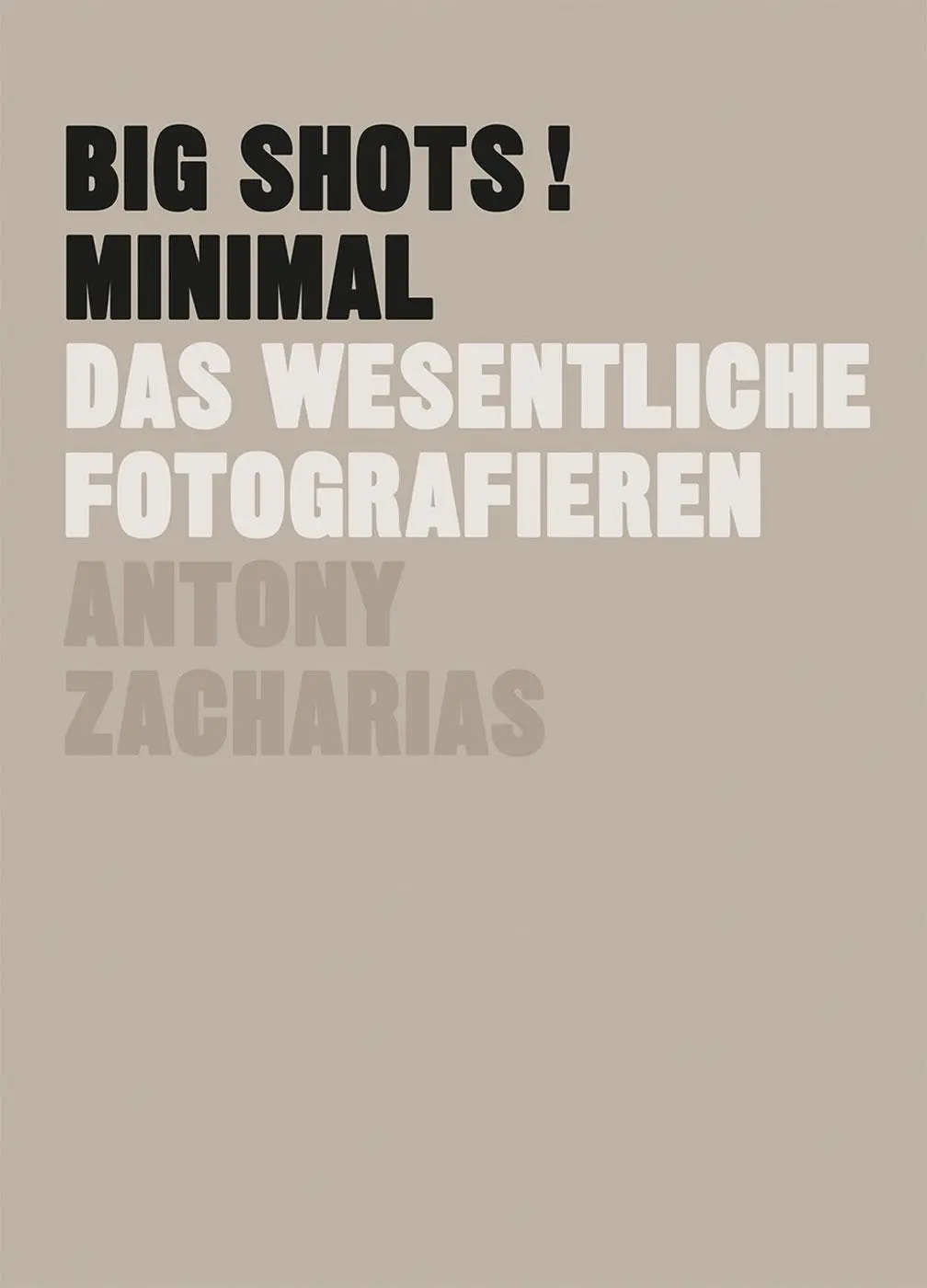 Cover: 9783038763291 | BIG SHOTS! Minimal | Das Wesentliche fotografieren | Antony Zacharias