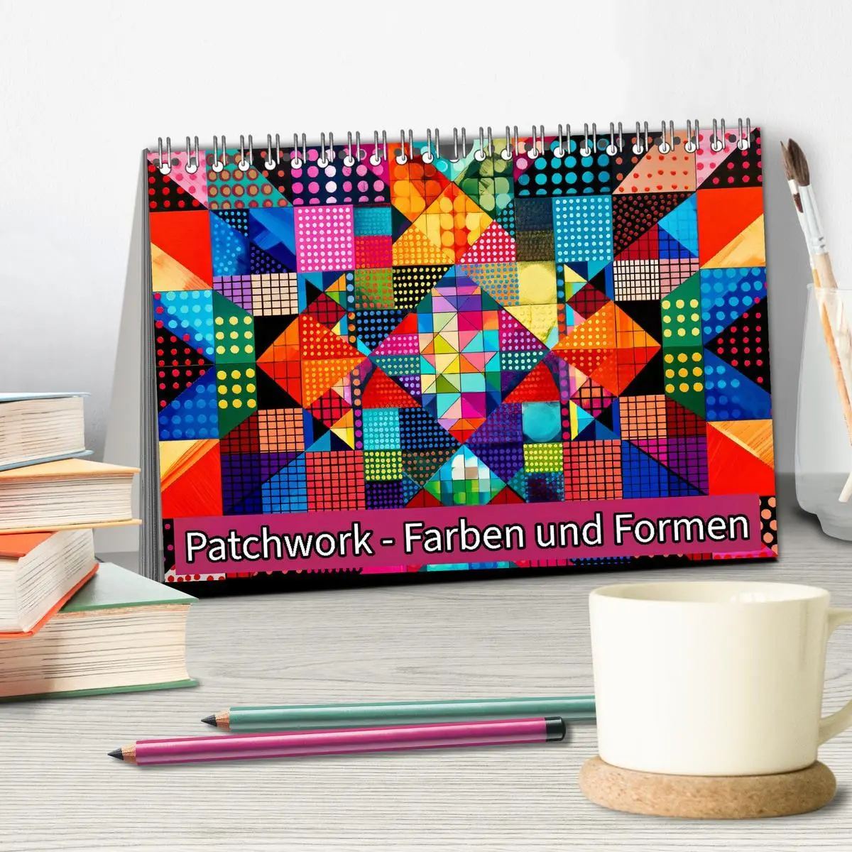 Bild: 9783457393291 | Patchwork - Farben und Formen (Tischkalender 2026 DIN A5 quer),...