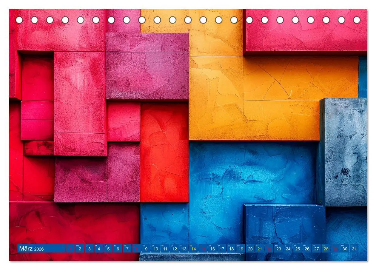 Bild: 9783457393291 | Patchwork - Farben und Formen (Tischkalender 2026 DIN A5 quer),...