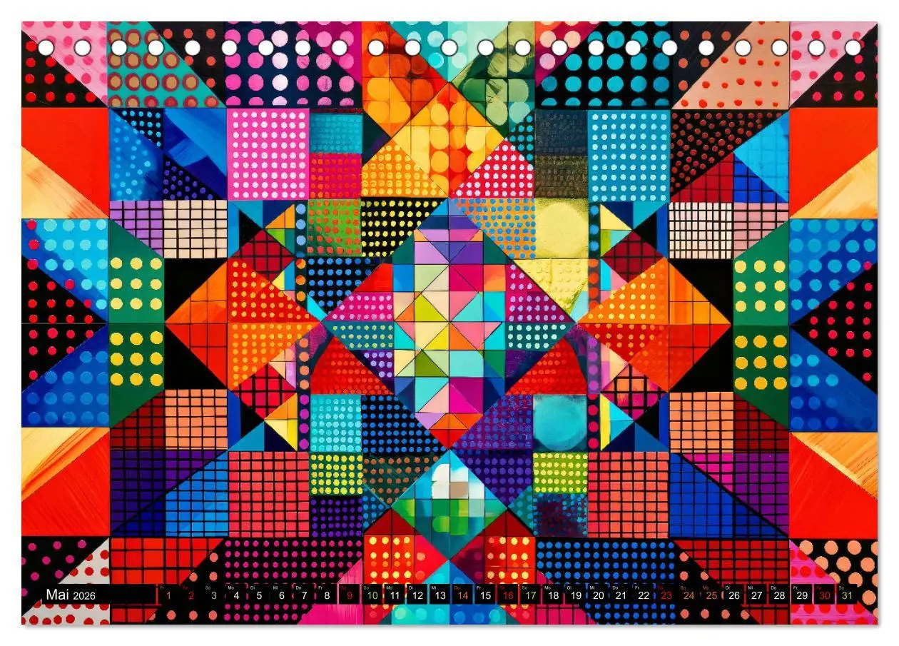Bild: 9783457393291 | Patchwork - Farben und Formen (Tischkalender 2026 DIN A5 quer),...