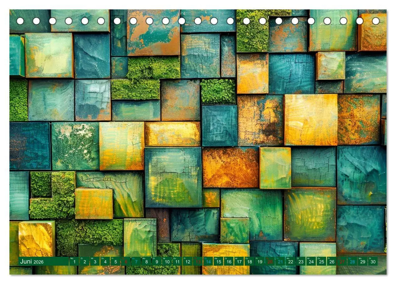 Bild: 9783457393291 | Patchwork - Farben und Formen (Tischkalender 2026 DIN A5 quer),...
