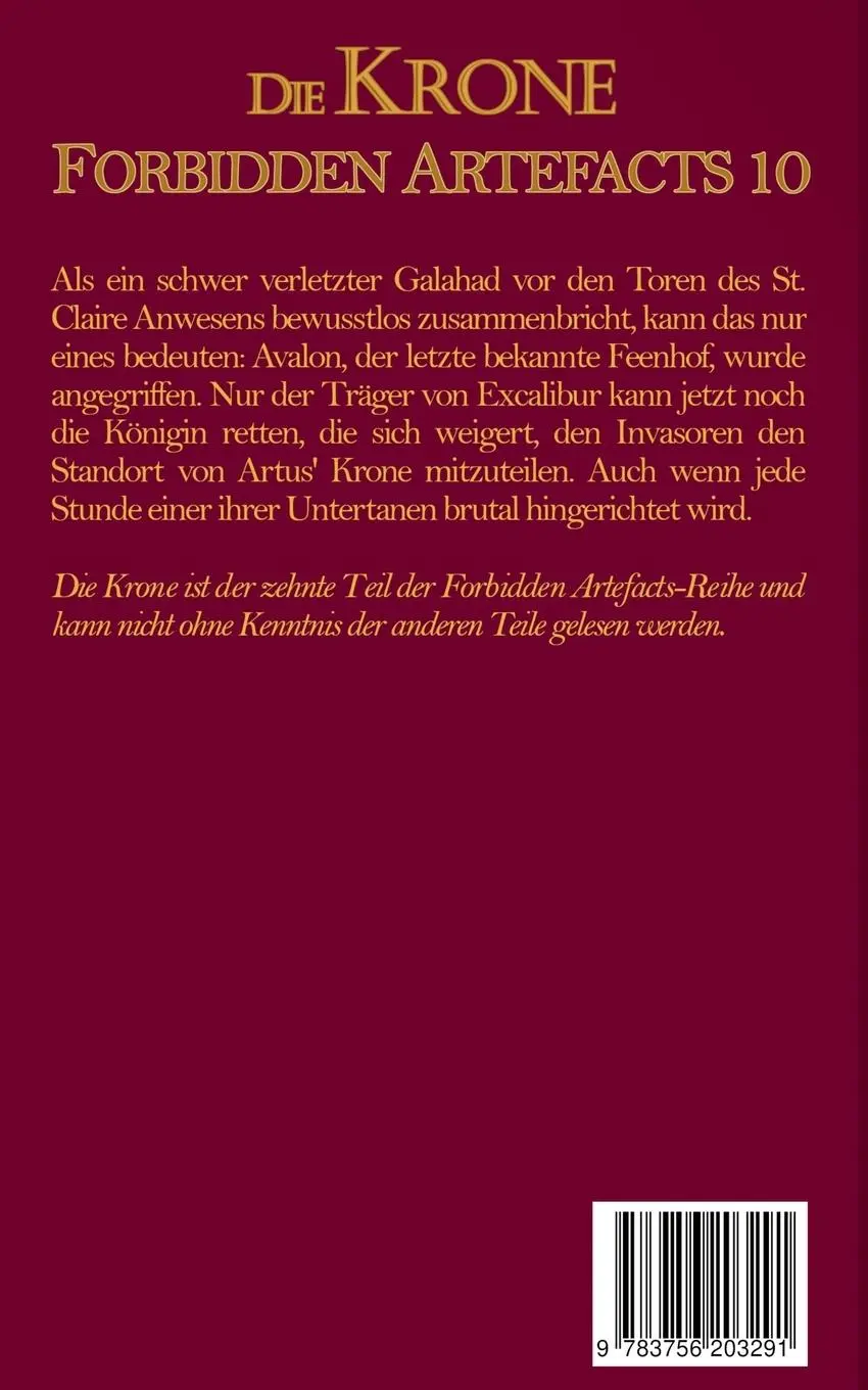 Rückseite: 9783756203291 | Die Krone | Forbidden Artefacts 10 | Frauke Besteman | Taschenbuch