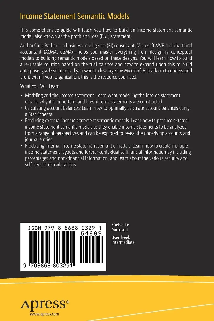 Rückseite: 9798868803291 | Income Statement Semantic Models | Chris Barber | Taschenbuch | xxxiii