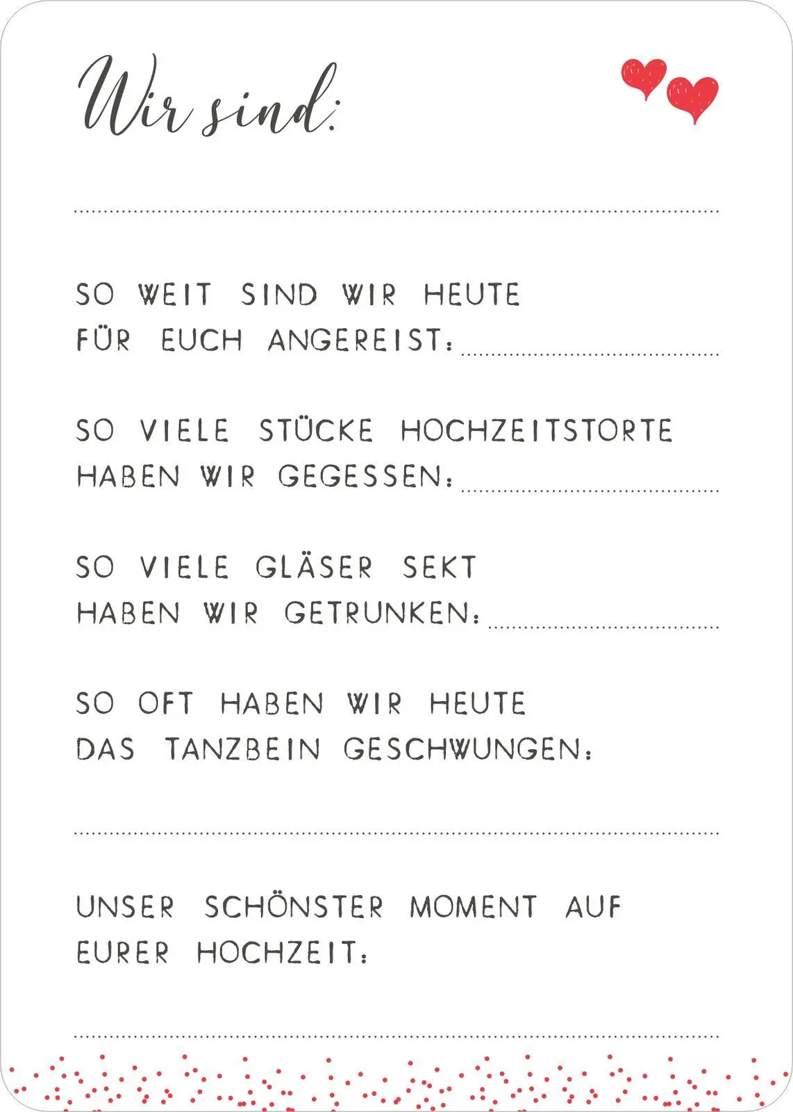 Bild: 4014489133391 | 50 Gästebuchkarten zur Hochzeit | Zum Eintragen, Aufheben und Erinnern