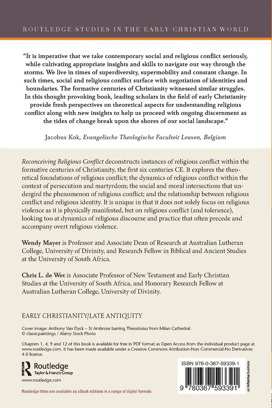 Rückseite: 9780367593391 | Reconceiving Religious Conflict | Wendy Mayer (u. a.) | Taschenbuch