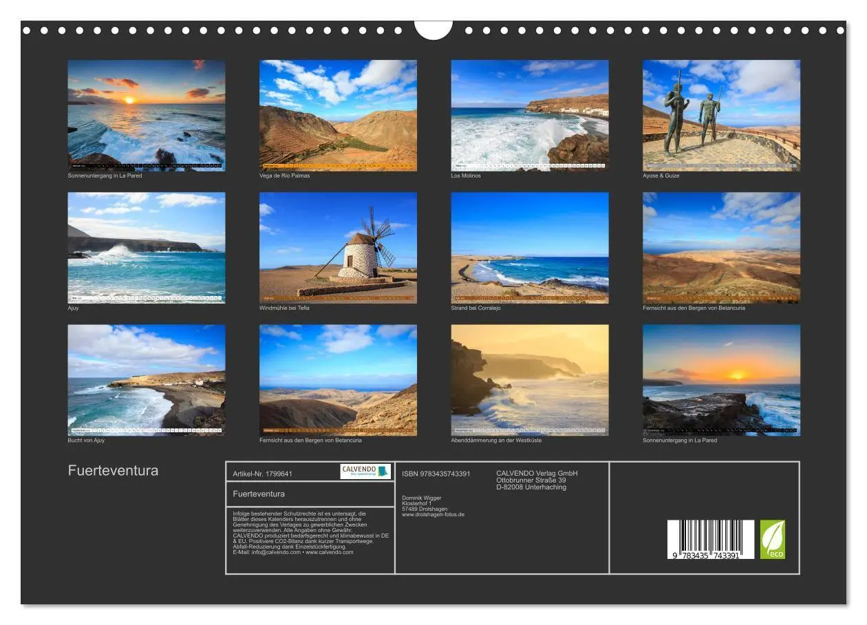 Bild: 9783435743391 | Fuerteventura (Wandkalender 2025 DIN A3 quer), CALVENDO Monatskalender