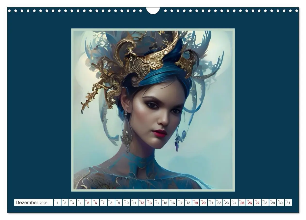 Bild: 9783457523391 | Kopfschmuck - extravagant und voller Fantasie (Wandkalender 2026...
