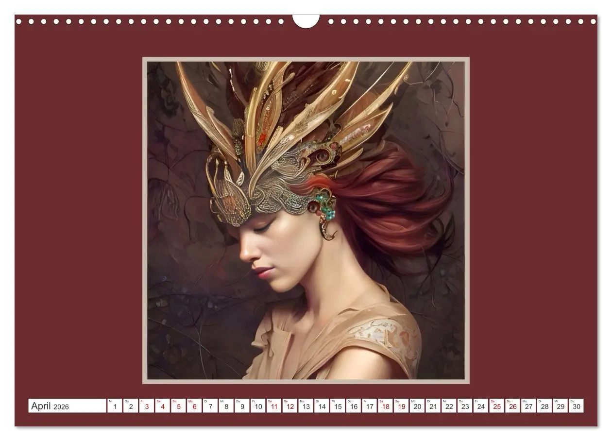 Bild: 9783457523391 | Kopfschmuck - extravagant und voller Fantasie (Wandkalender 2026...