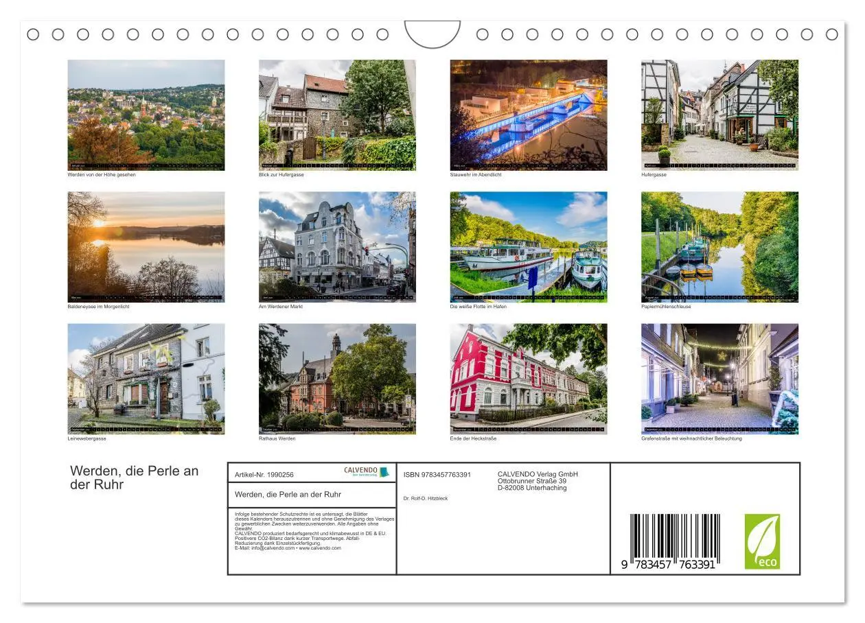 Bild: 9783457763391 | Werden, die Perle an der Ruhr (Wandkalender 2026 DIN A4 quer),...