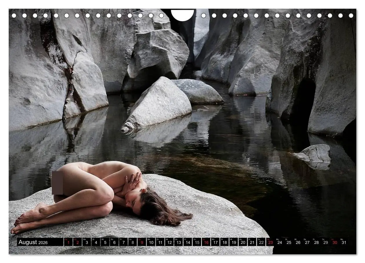 Bild: 9783516233391 | Aktfotografie auf Stein und Felsen (Wandkalender 2026 DIN A4 quer),...