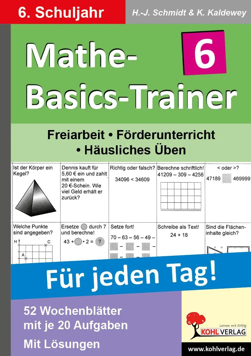 Cover: 9783866323391 | Mathe-Basics-Trainer / 6. Schuljahr Für jeden Tag! | Hans-J. Schmidt