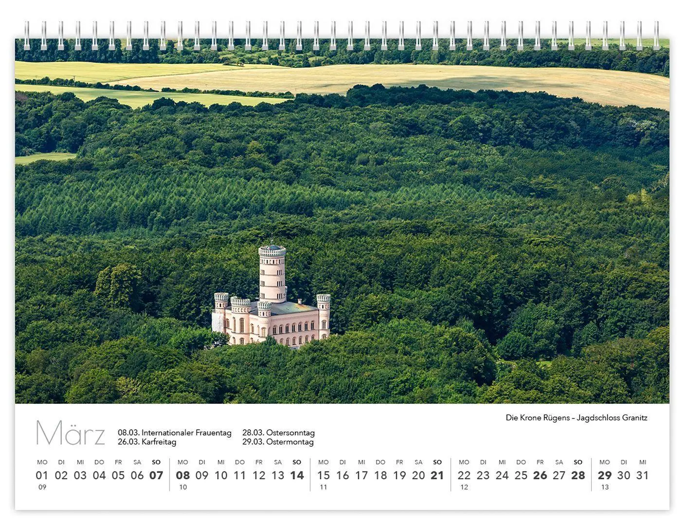 Bild: 9783912303391 | Kalender Rügen Luftaufnahmen kompakt 2027 | K4 Verlag (u. a.) | 2027