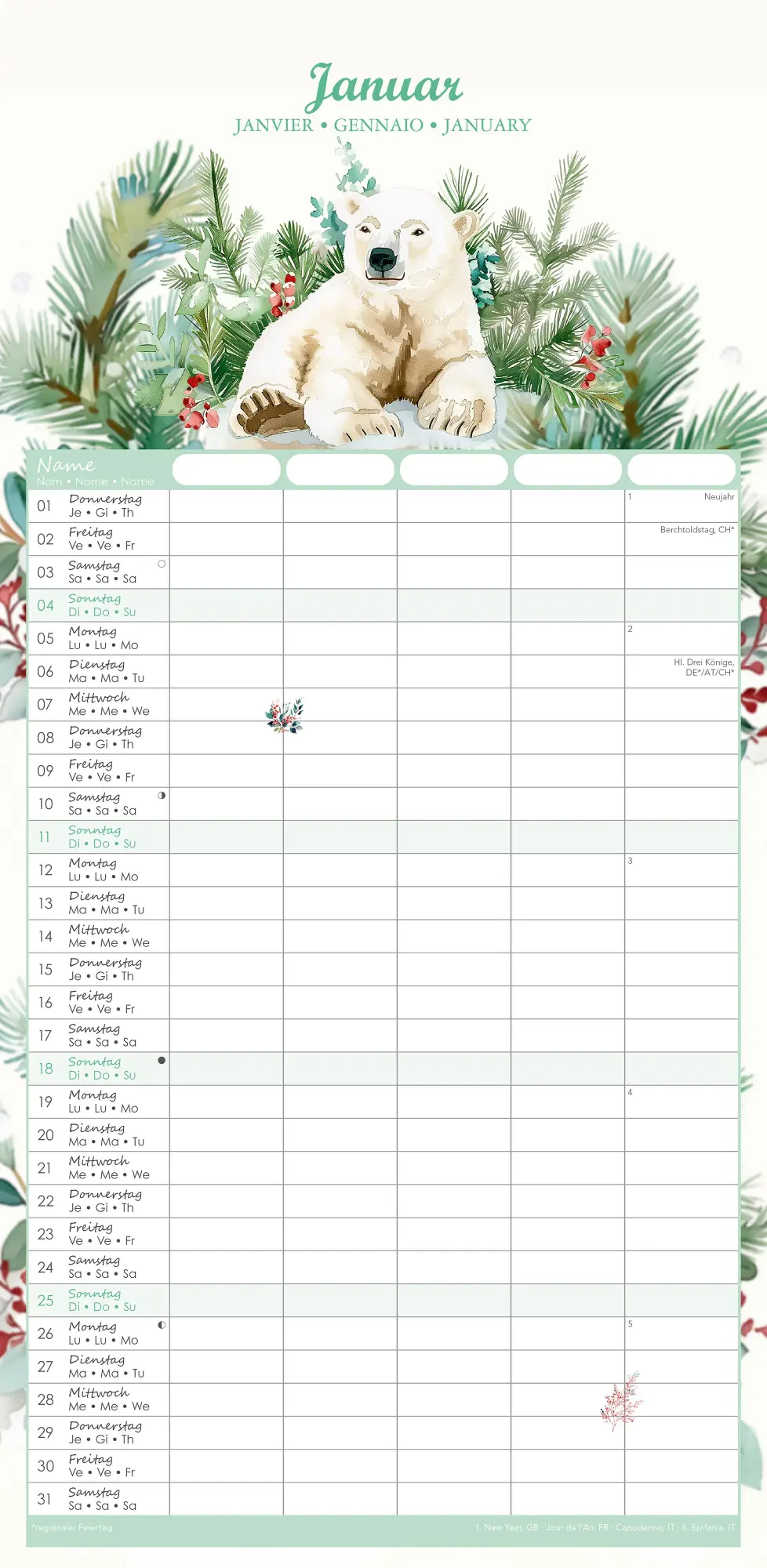 Bild: 4069095003491 | Familienplaner Tierzauber im Format 22 x 45 | Kalender | 19 S.