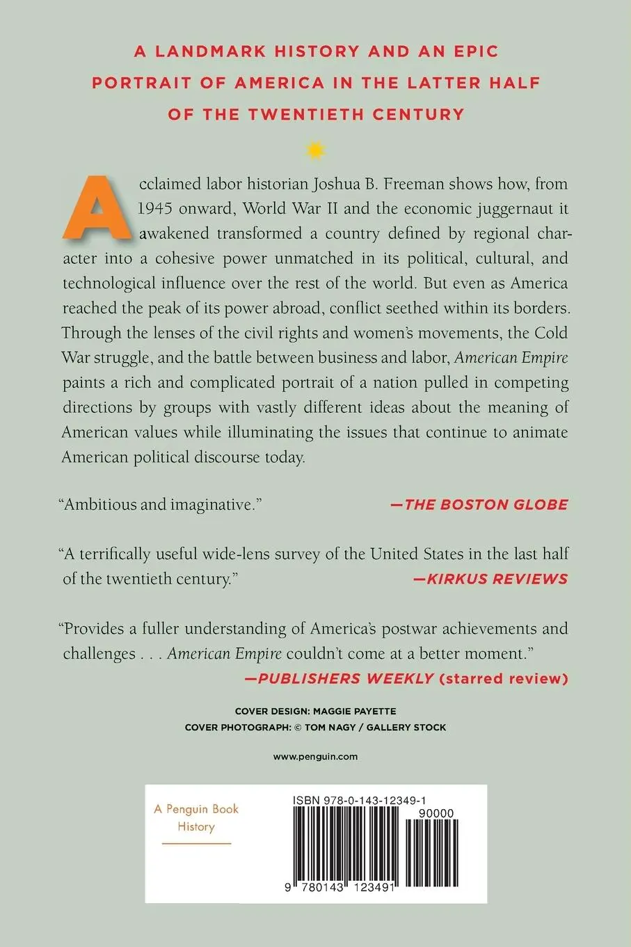 Rückseite: 9780143123491 | American Empire | Joshua Freeman | Taschenbuch | Englisch | 2013