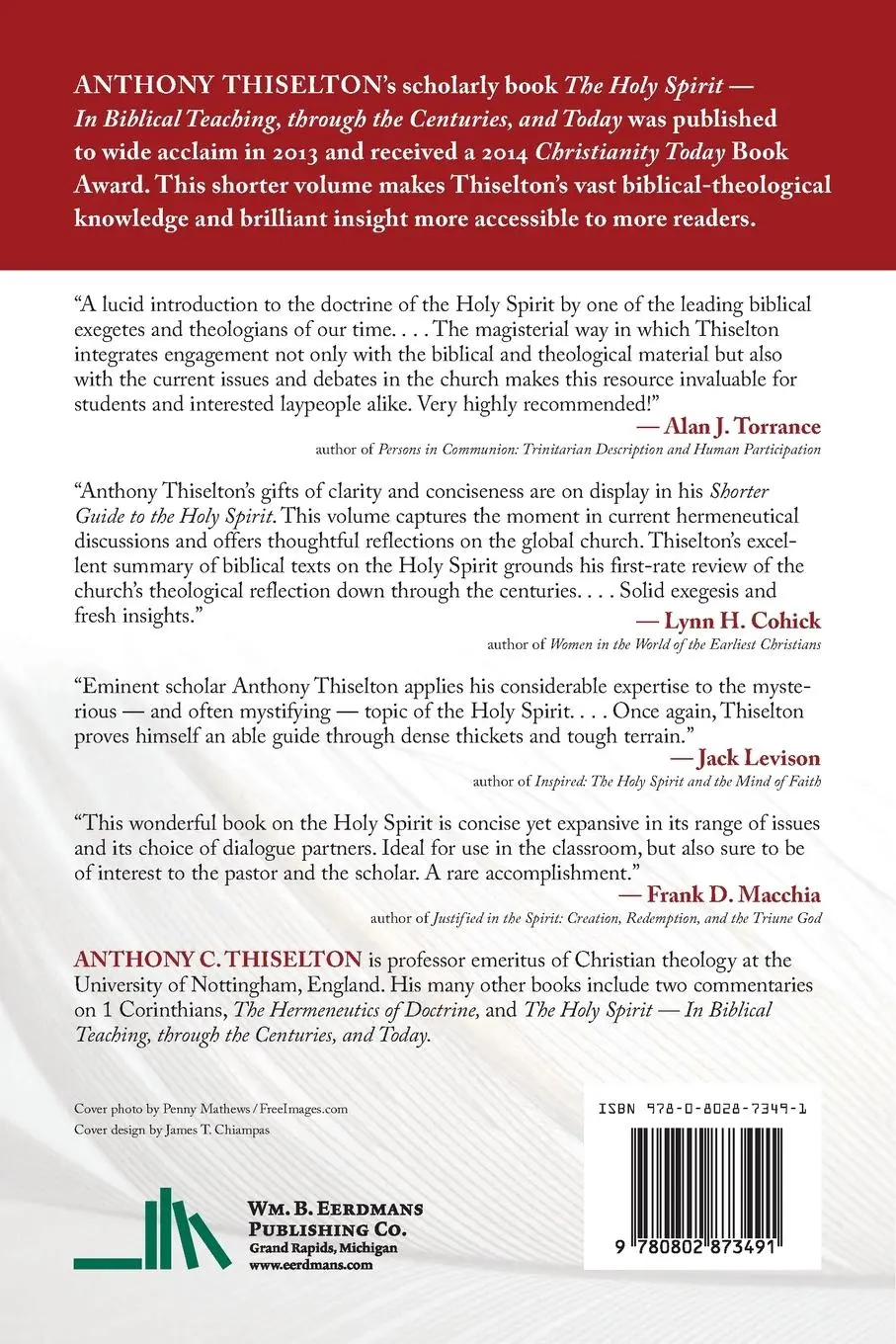 Rückseite: 9780802873491 | Shorter Guide to the Holy Spirit | Bible, Doctrine, Experience | Buch