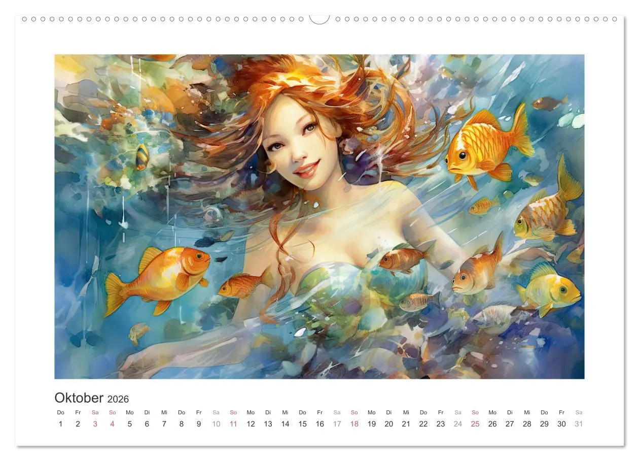 Bild: 9783457513491 | Liebliche Meerjungfrauen (hochwertiger Premium Wandkalender 2026...