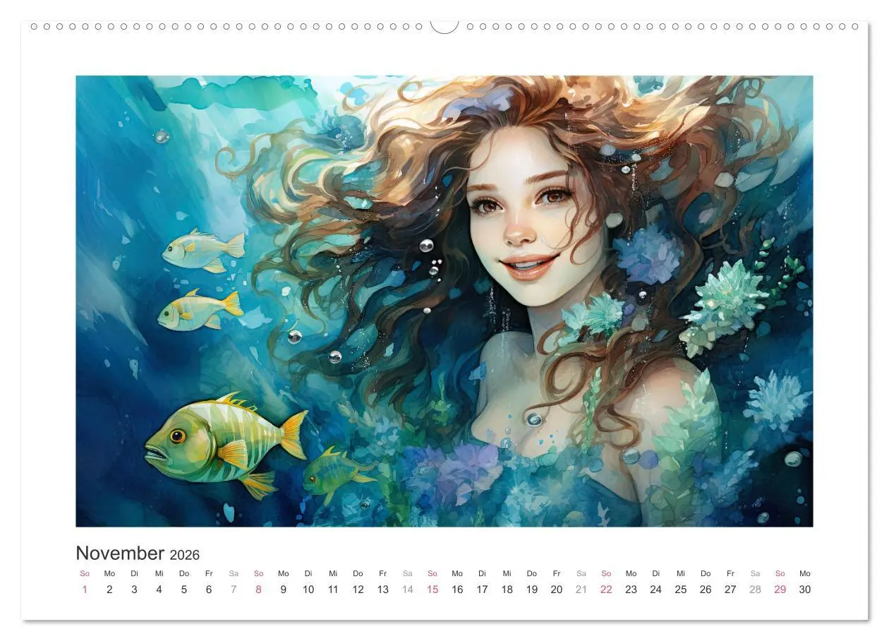 Bild: 9783457513491 | Liebliche Meerjungfrauen (hochwertiger Premium Wandkalender 2026...