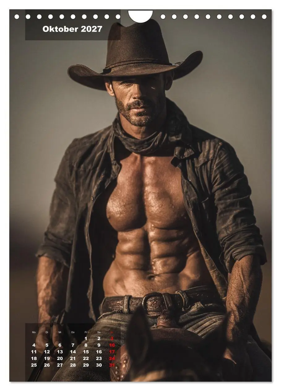Bild: 9783516913491 | GEILE HENGSTE - Sexy Cowboys mit Ihren Pferden im Männerkalender...