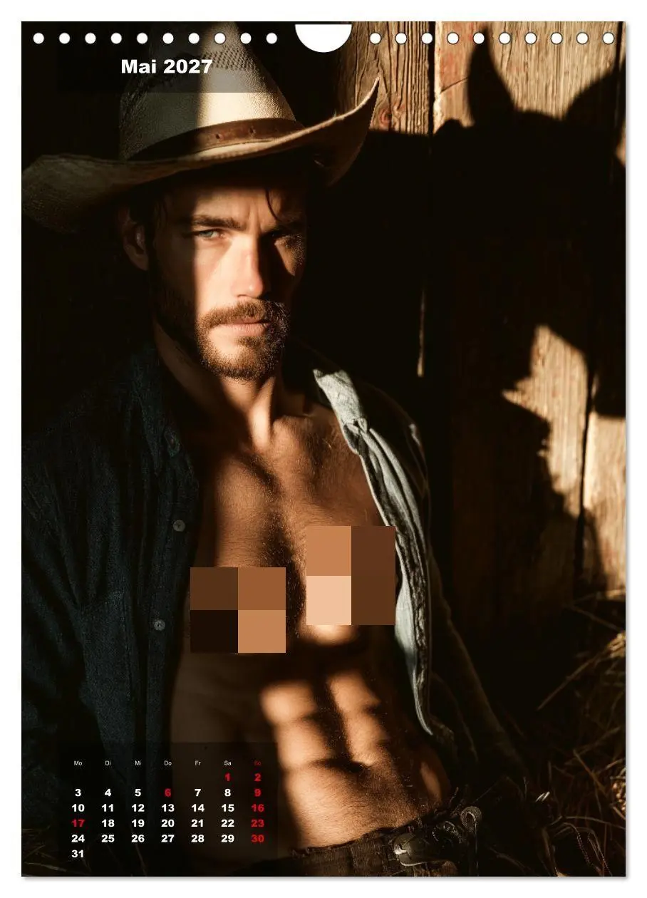 Bild: 9783516913491 | GEILE HENGSTE - Sexy Cowboys mit Ihren Pferden im Männerkalender...