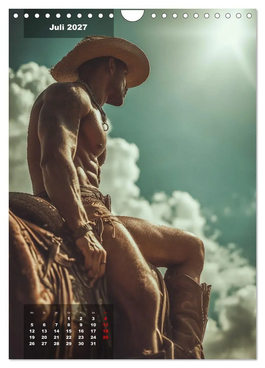 Bild: 9783516913491 | GEILE HENGSTE - Sexy Cowboys mit Ihren Pferden im Männerkalender...