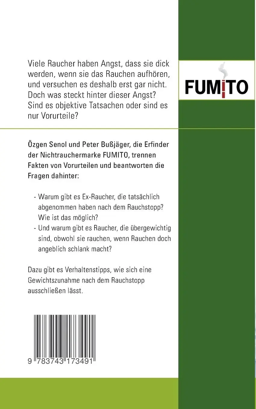 Rückseite: 9783743173491 | Nichtrauchen macht nicht dick! | Peter Bußjäger (u. a.) | Taschenbuch