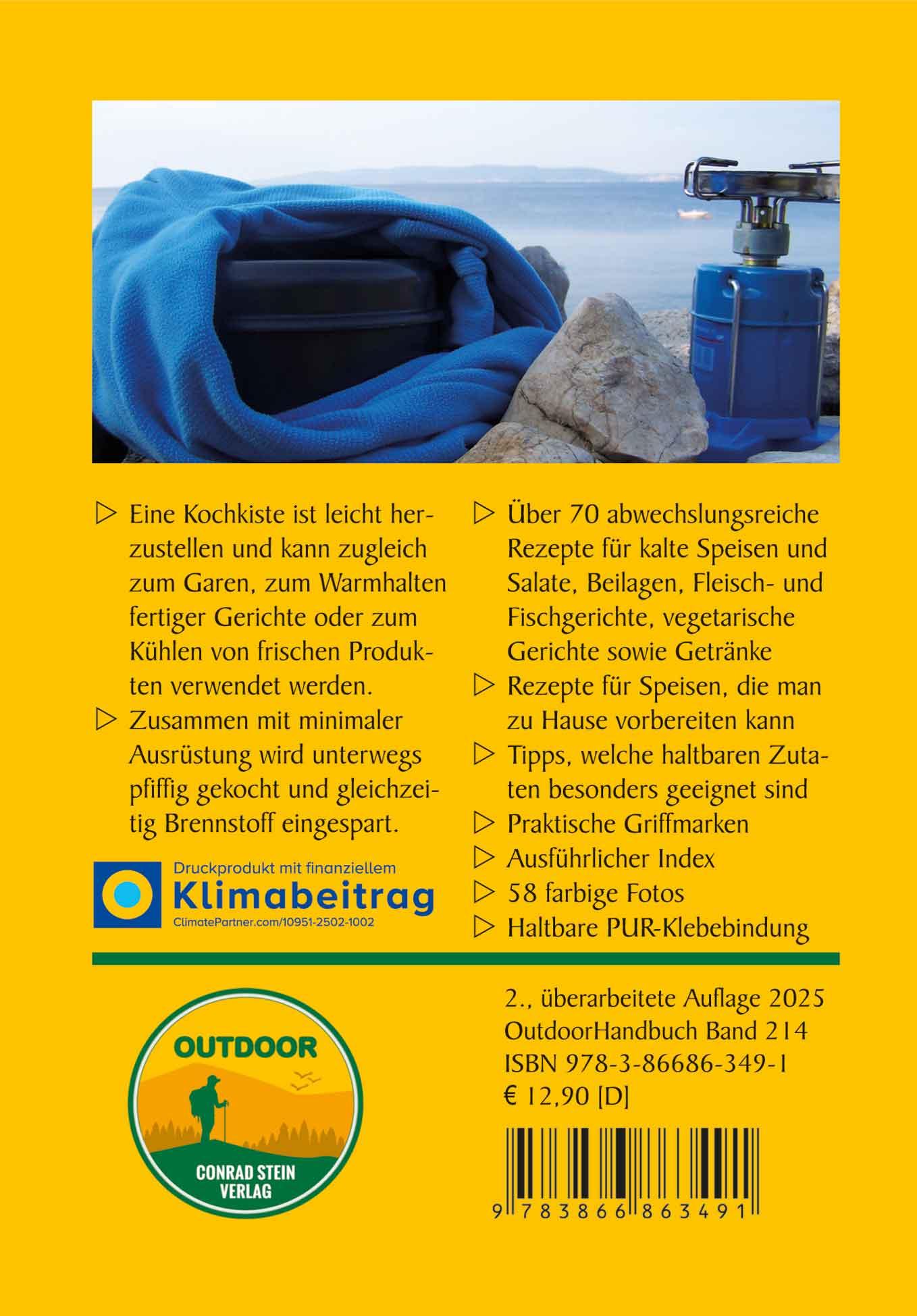 Rückseite: 9783866863491 | Unterwegs mit der Kochkiste | Technik ¿ Ausrüstung ¿ Rezepte | Menzel