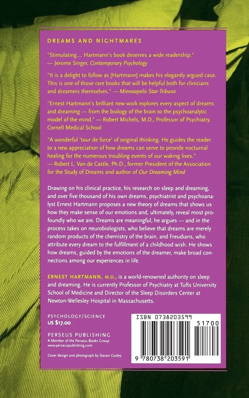 Rückseite: 9780738203591 | Dreams and Nightmares | The Origin and Meaning of Dreams | Hartmann