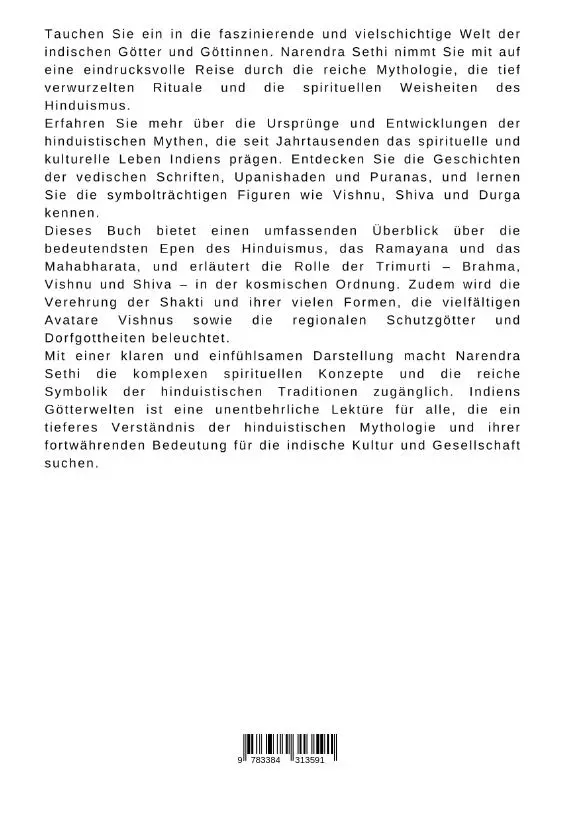 Rückseite: 9783384313591 | Indiens Götterwelten | Narendra Sethi | Buch | 404 S. | Deutsch | 2024