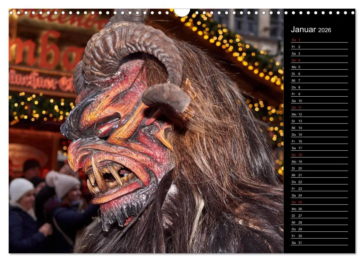 Bild: 9783457743591 | Krampus Kalender 2026 (Wandkalender 2026 DIN A3 quer), CALVENDO...