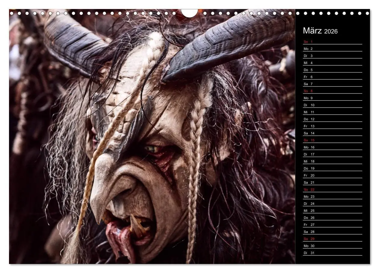Bild: 9783457743591 | Krampus Kalender 2026 (Wandkalender 2026 DIN A3 quer), CALVENDO...