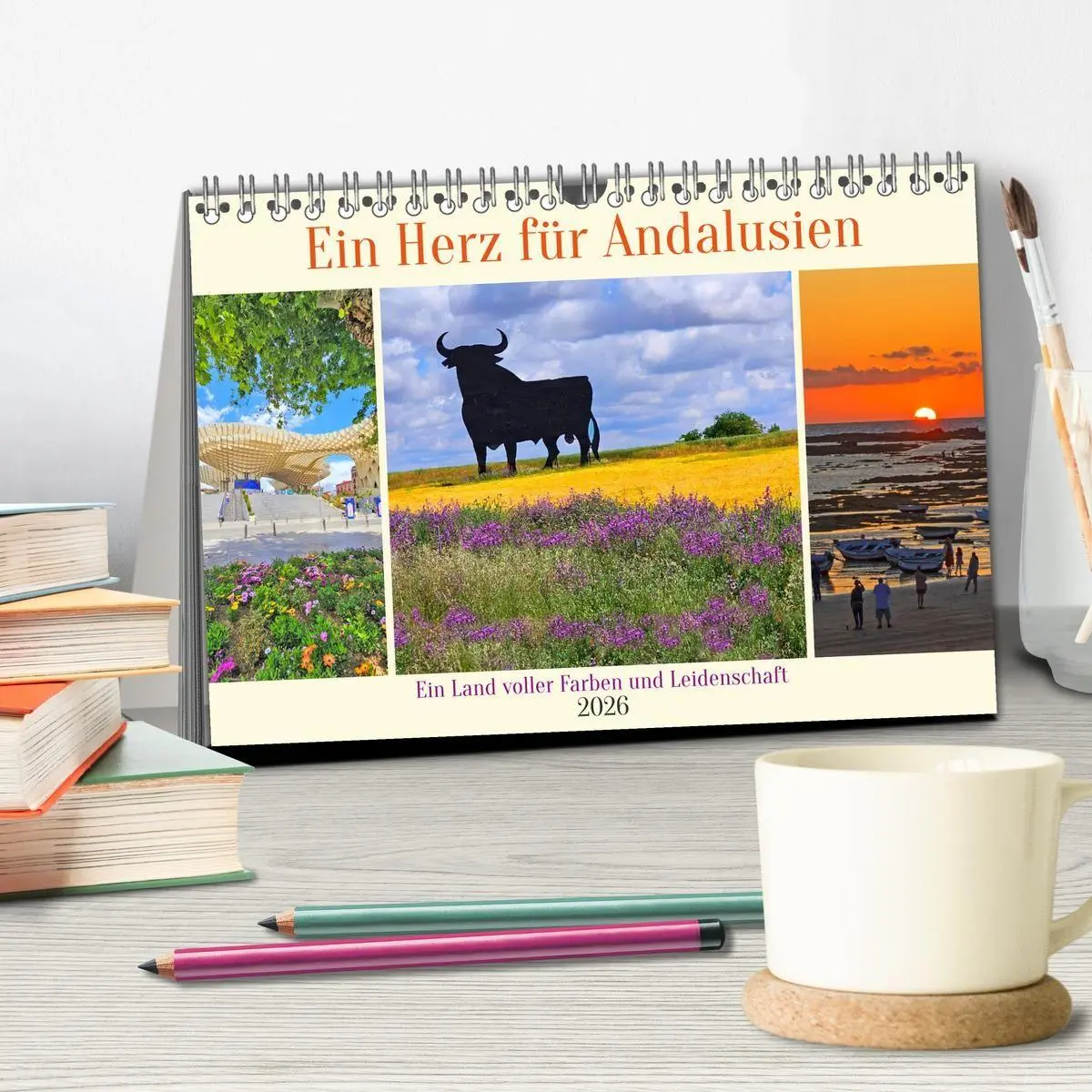 Bild: 9783516693591 | Ein Herz für Andalusien (Tischkalender 2026 DIN A5 quer), CALVENDO...