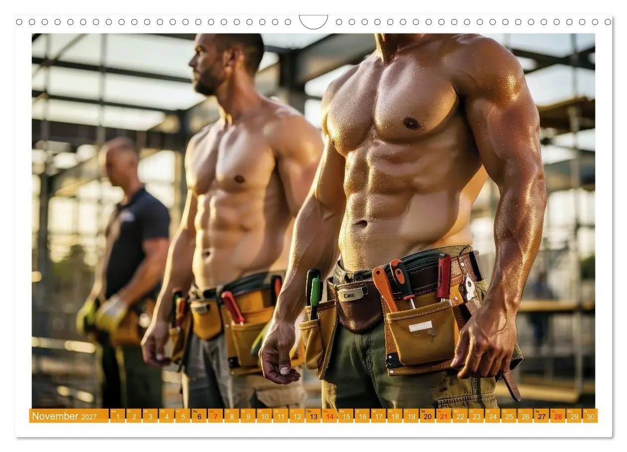Bild: 9783516763591 | Sexy - Männer vom Bau (Wandkalender 2027 DIN A3 quer), CALVENDO...