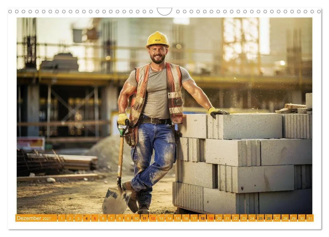 Bild: 9783516763591 | Sexy - Männer vom Bau (Wandkalender 2027 DIN A3 quer), CALVENDO...
