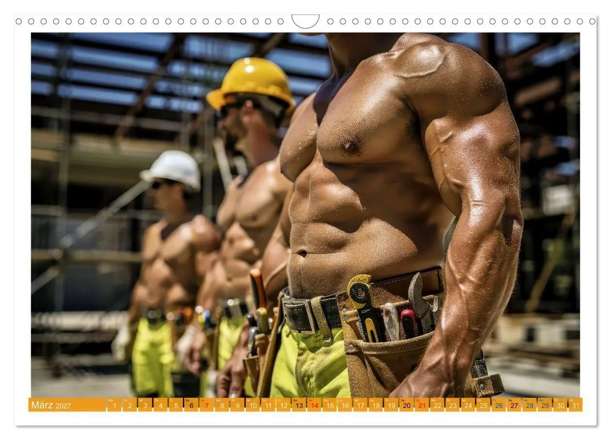 Bild: 9783516763591 | Sexy - Männer vom Bau (Wandkalender 2027 DIN A3 quer), CALVENDO...