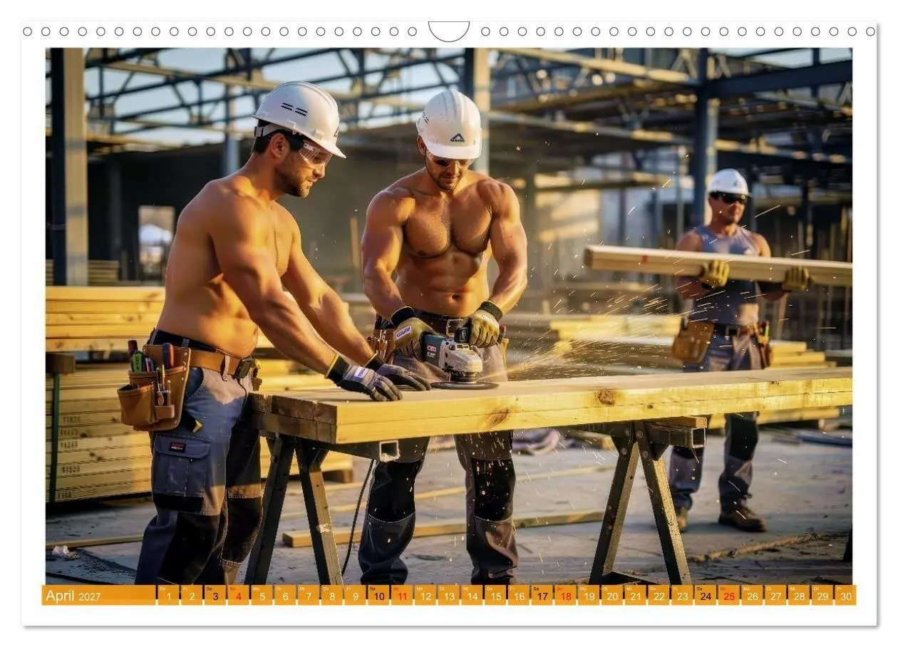 Bild: 9783516763591 | Sexy - Männer vom Bau (Wandkalender 2027 DIN A3 quer), CALVENDO...